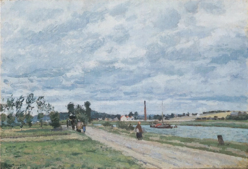 The Banks of the Oise near Pontoise - Camille Pissarro