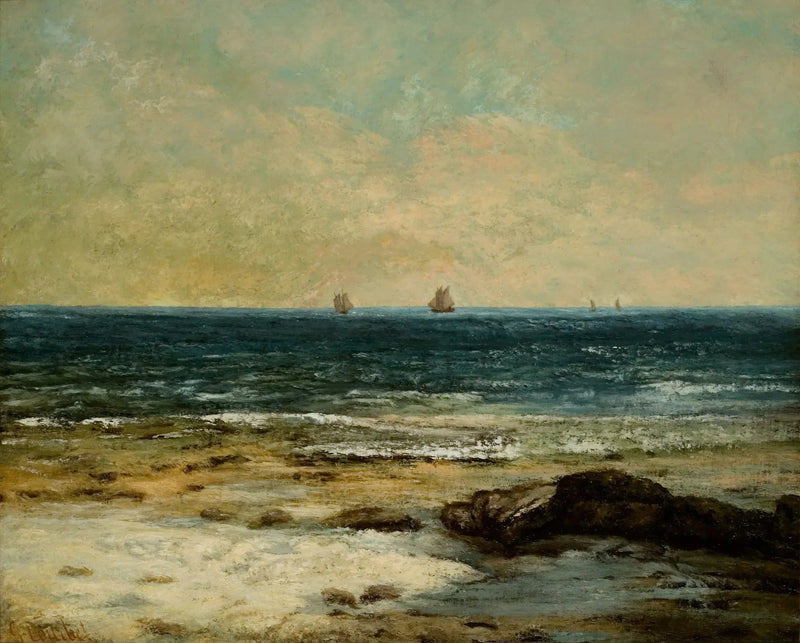 The Shores of the Sea at Palavas - Gustave Courbet