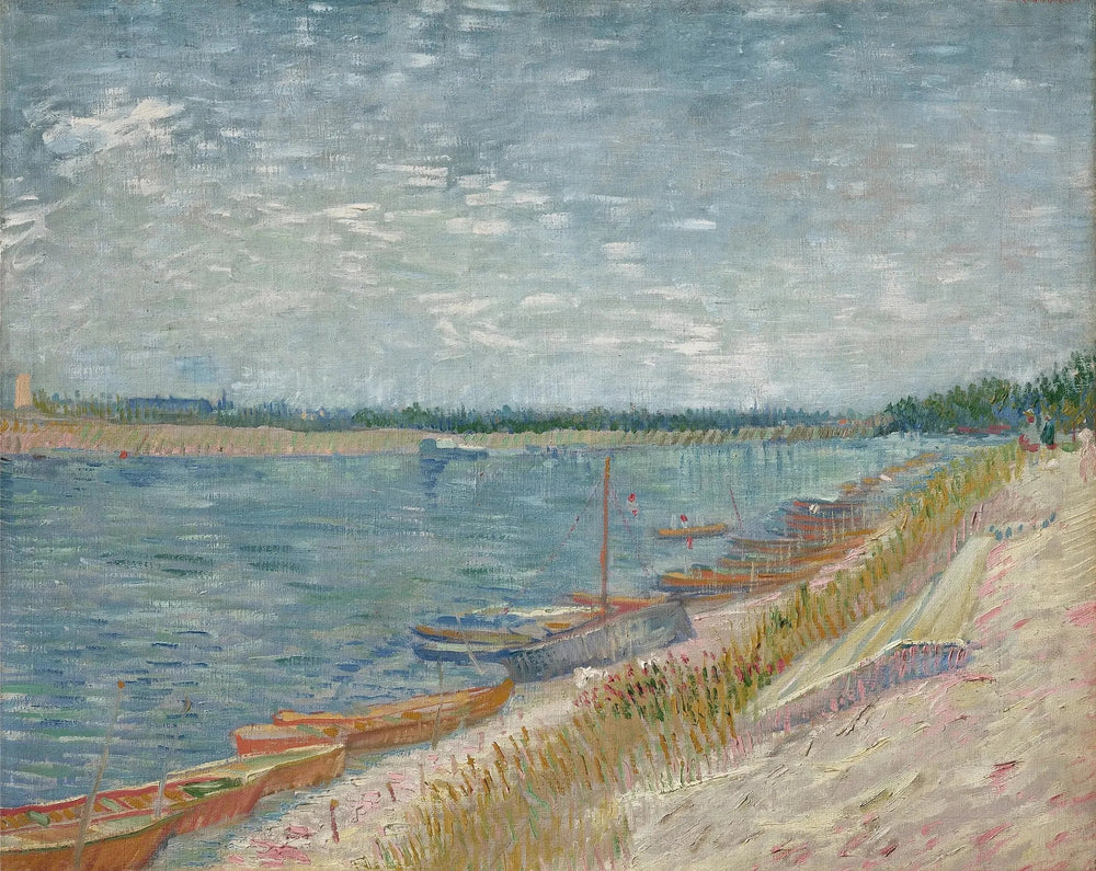 Les canots amarrés - Vincent van Gogh image 1 reproduction d’œuvre d’art à l’huile