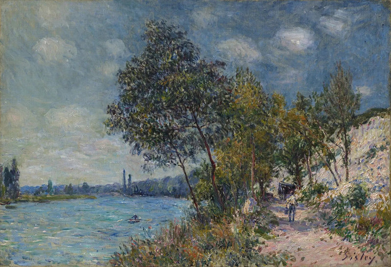 The Stone Quarries of Veneux in the Sun, Morning - Alfred Sisley