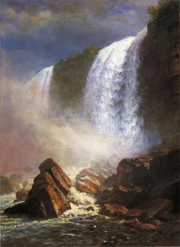 The Niagara Falls seen from below - Albert Bierstadt