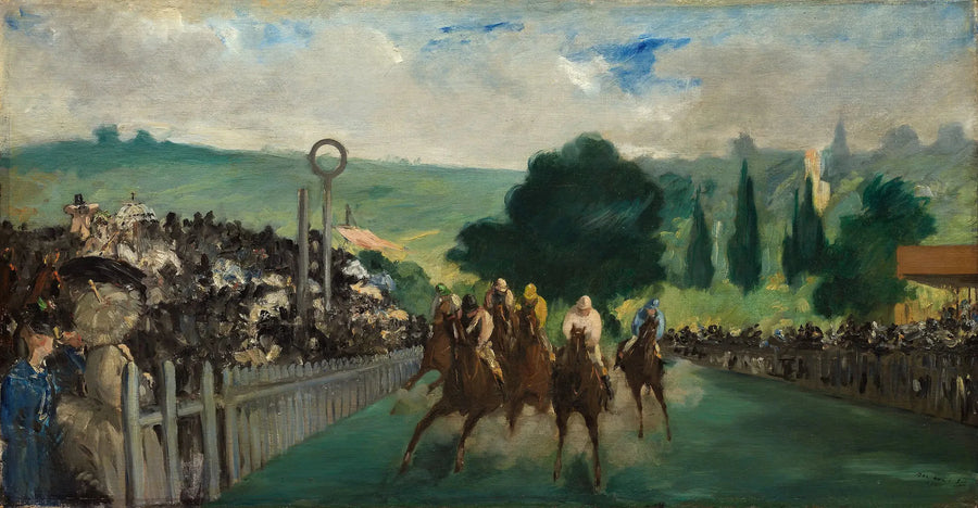 The Races at Longchamp - Édouard Manet