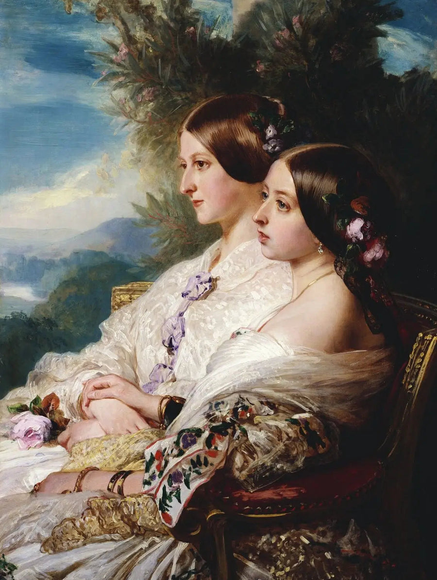The Cousines: Queen Victoria and Victoria, Duchess of Nemours - Franz Xaver Winterhalter