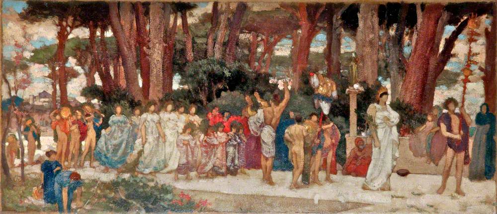 The Daphnephories (sketch) - Frederic Leighton