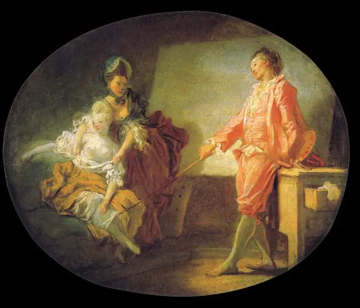 The Beginnings of the Model - Jean-Honoré Fragonard