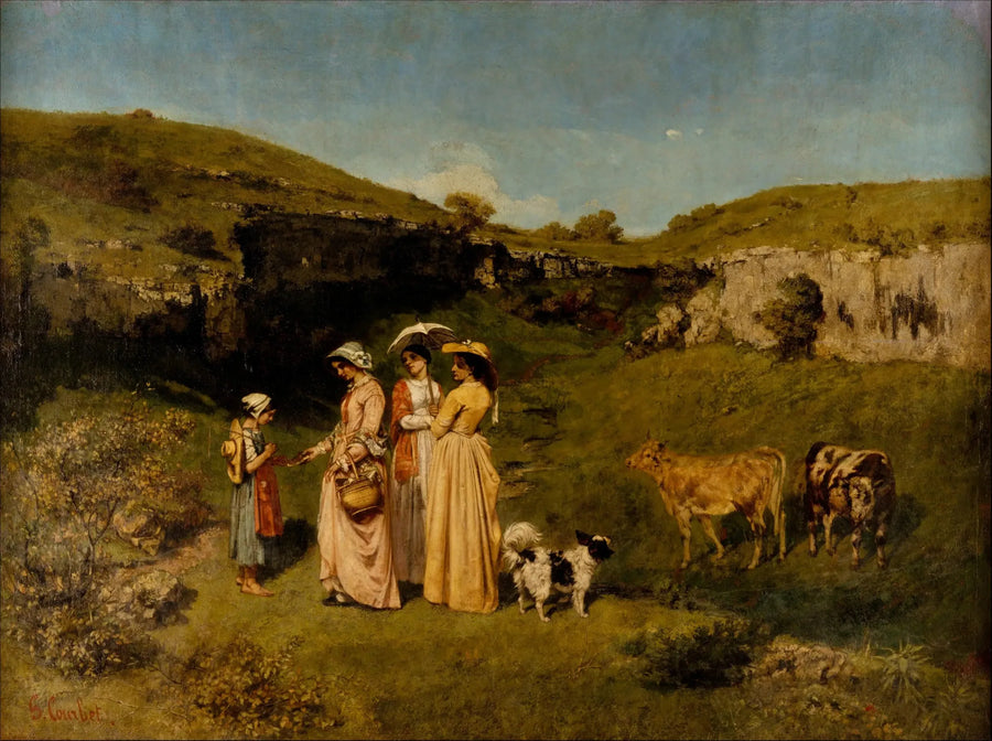 The Village Maidens - Gustave Courbet
