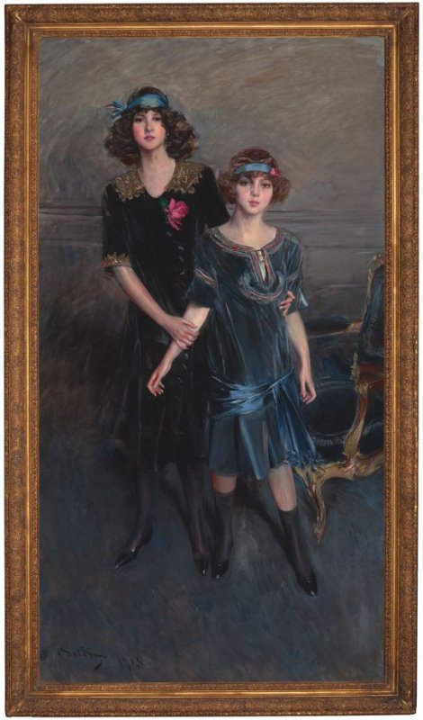 The young ladies Muriel and Consuelo Vanderbilt - Giovanni Boldini