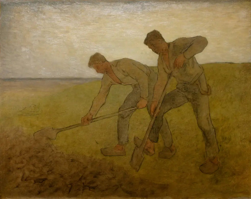 The Two Hoeing Men - Jean-François Millet