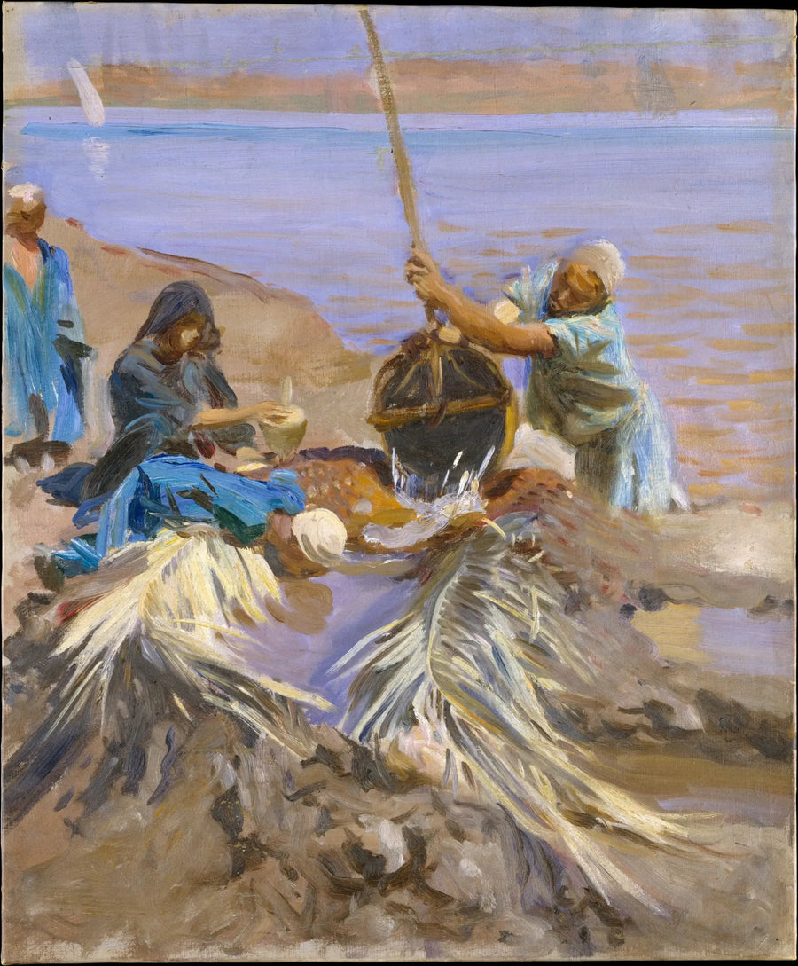 The Egyptians Raising the Water of the Nile - John Singer Sargent