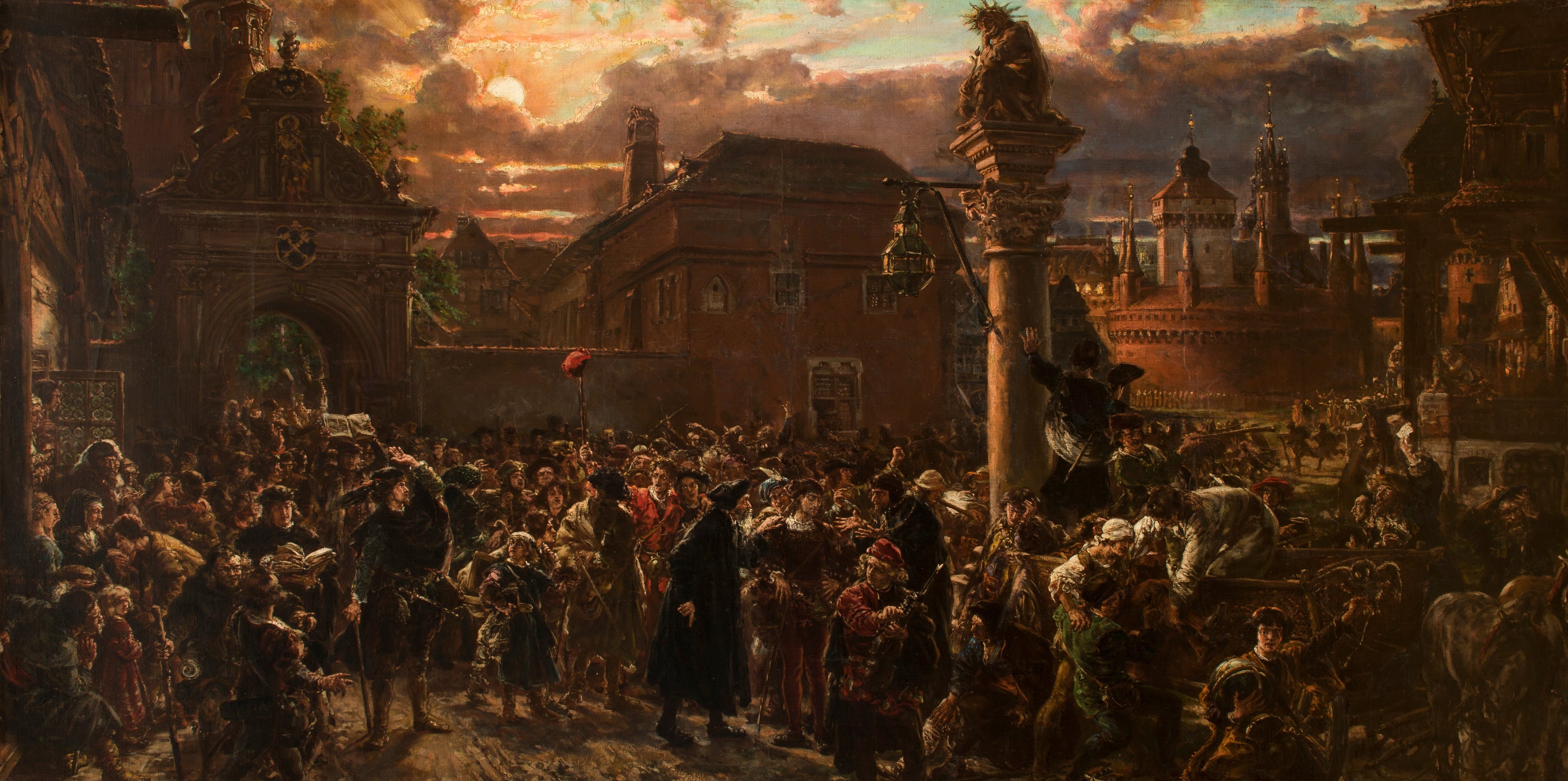 The students leaving Kraków in 1549 - Jan Matejko