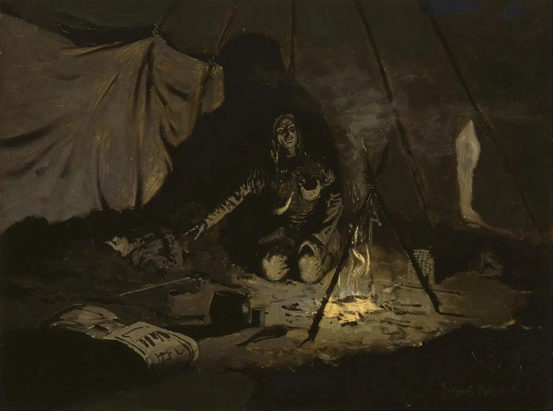 The dry leaves lasted longer than her - Frederic Remington