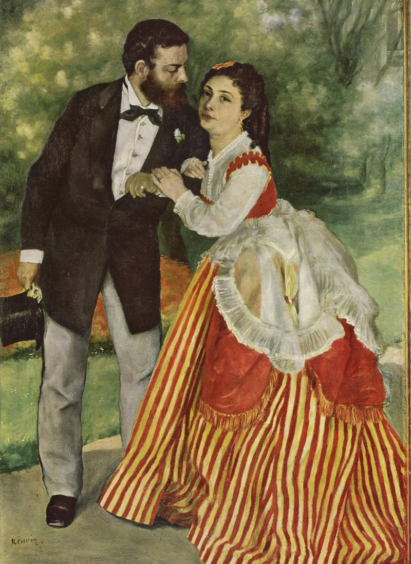 The Fiancés - The Household Sisley - Pierre-Auguste Renoir