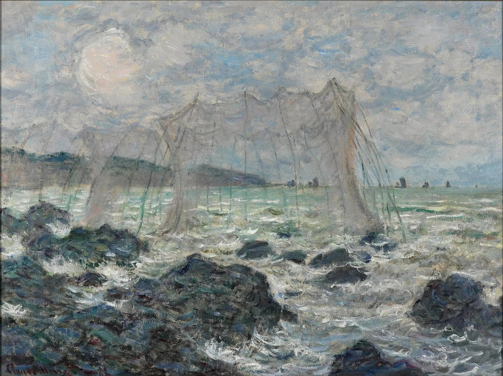 Les Filets à Pourville - Claude Monet image 1 copie de tableau peinte à la main