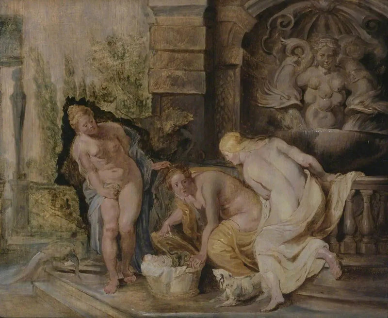 The Girls of Cécrops Discovering Erythronius - Peter Paul Rubens
