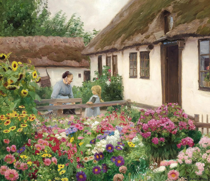 The gardener's flowers. - H. A. Brendekilde