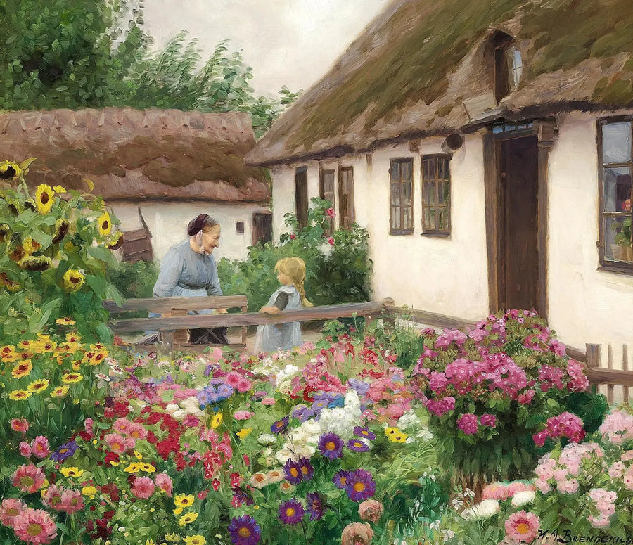 The gardener's flowers. - H. A. Brendekilde