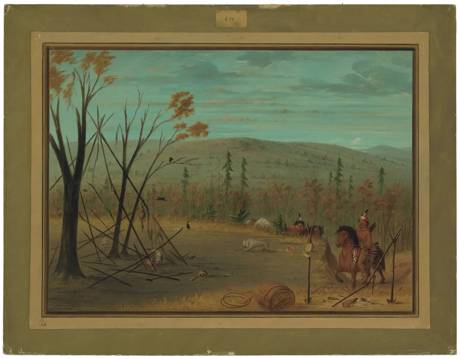 The Cheyenne brothers return from their autumn hunt - George Catlin
