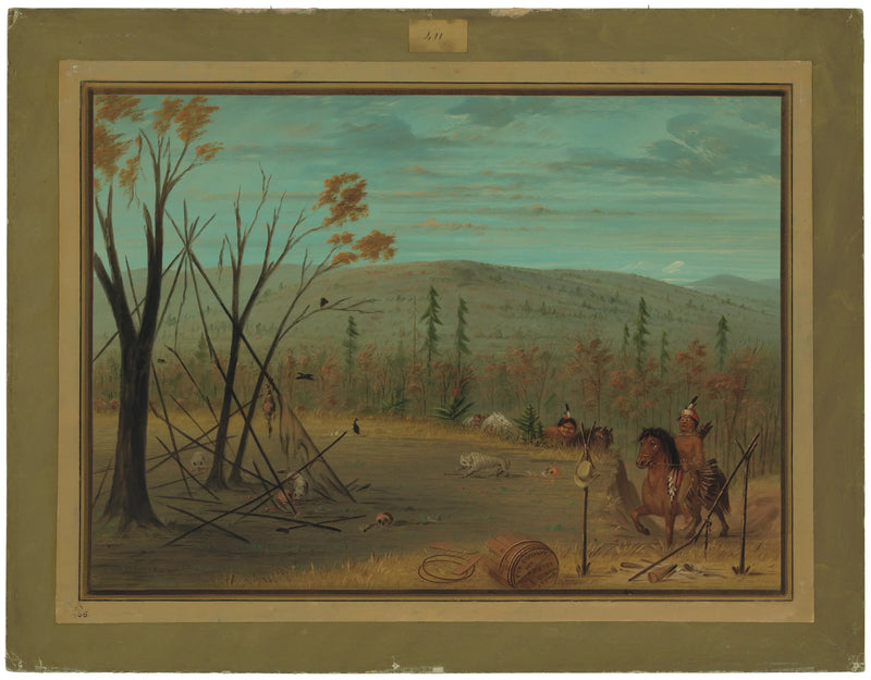 The Cheyenne brothers return from their autumn hunt - George Catlin