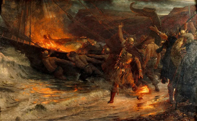 The Funérailles d'un Viking - Frank Bernard Dicksee