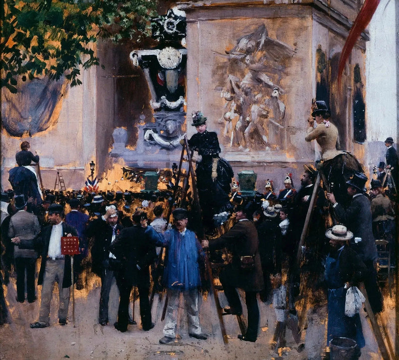 The Funérailles de Victor Hugo, Place de l'Étoile (1er juin 1885) - Jean Béroud