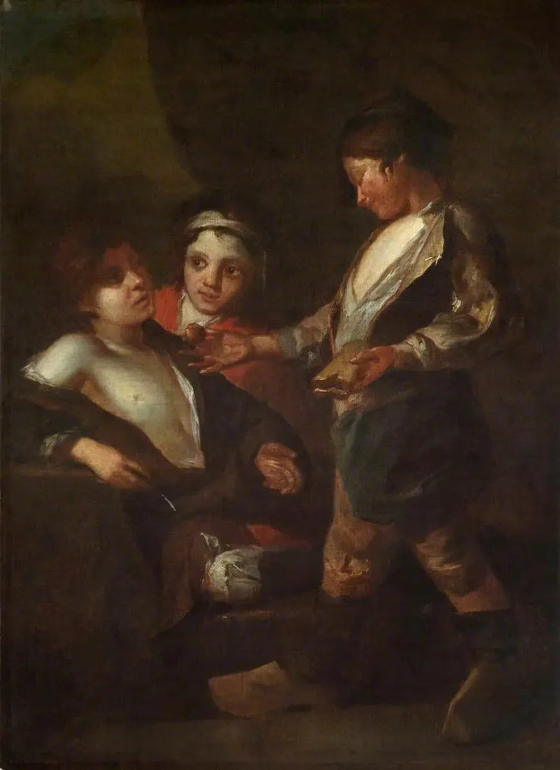 The street kids eat (diptych, right panel) - Bartolomé Esteban Murillo
