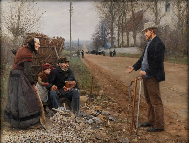 People by the Side of a Road - H. A. Brendekilde