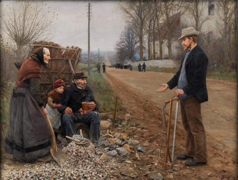 People by the Side of a Road - H. A. Brendekilde
