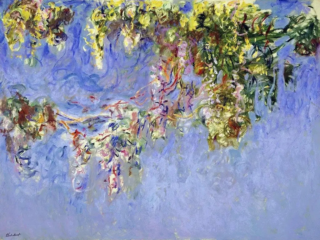 Reproduction du tableau « Les glycines - Claude Monet » par Alpha Reproduction en peinture à l’huile