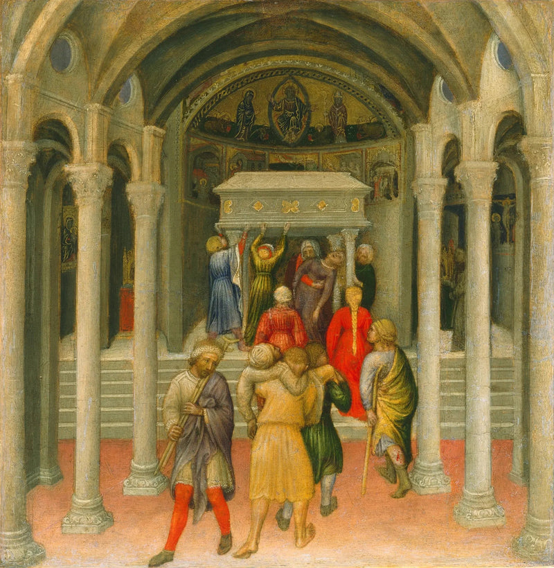 The infirm and the sick healed at the tomb of Saint Nicholas - Gentile da Fabriano