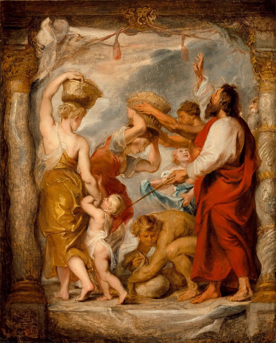 The Israelites ramassent the manna dans le désert - Peter Paul Rubens