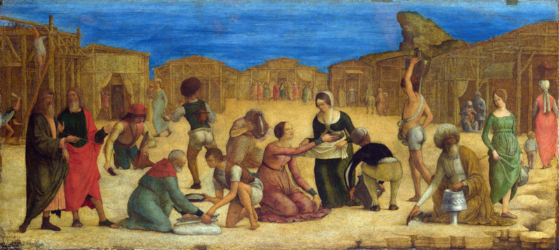 The Israelites gather the manna - Ercole de’ Roberti