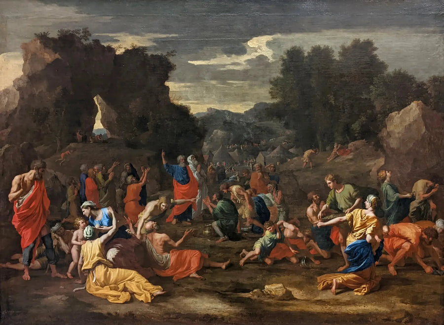 The Israelites Gathering Manna in the Desert - Nicolas Poussin