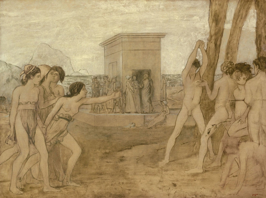 The Spartan Girls Challenge the Boys - Edgar Degas
