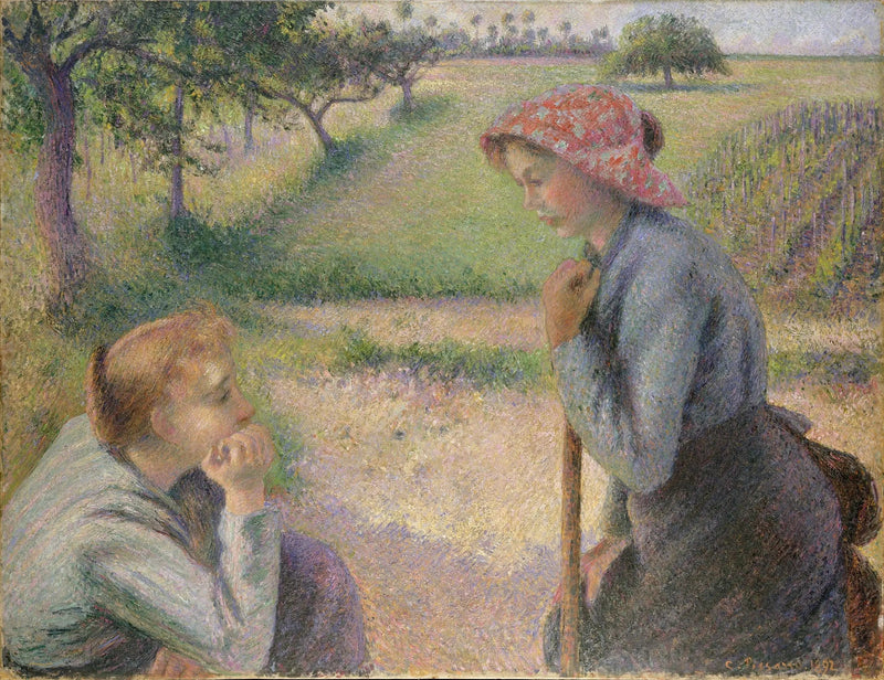 The Young Peasant Women - Camille Pissarro