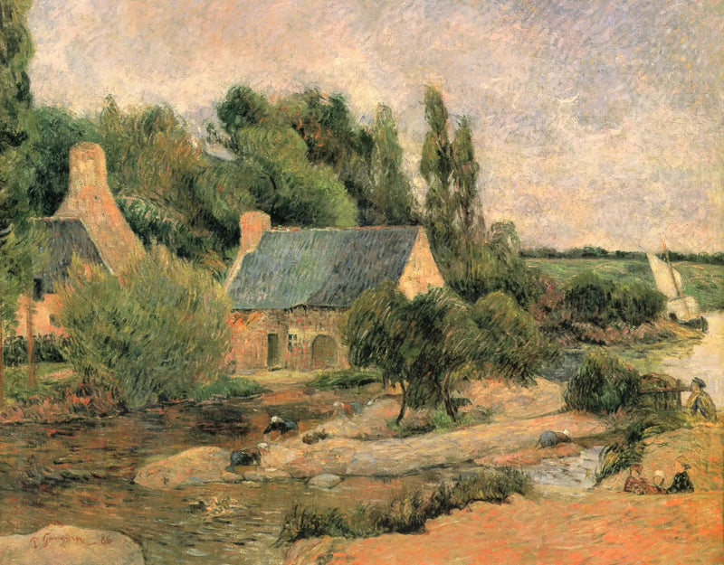 The Washerwomen at Pont-Aven - Paul Gauguin
