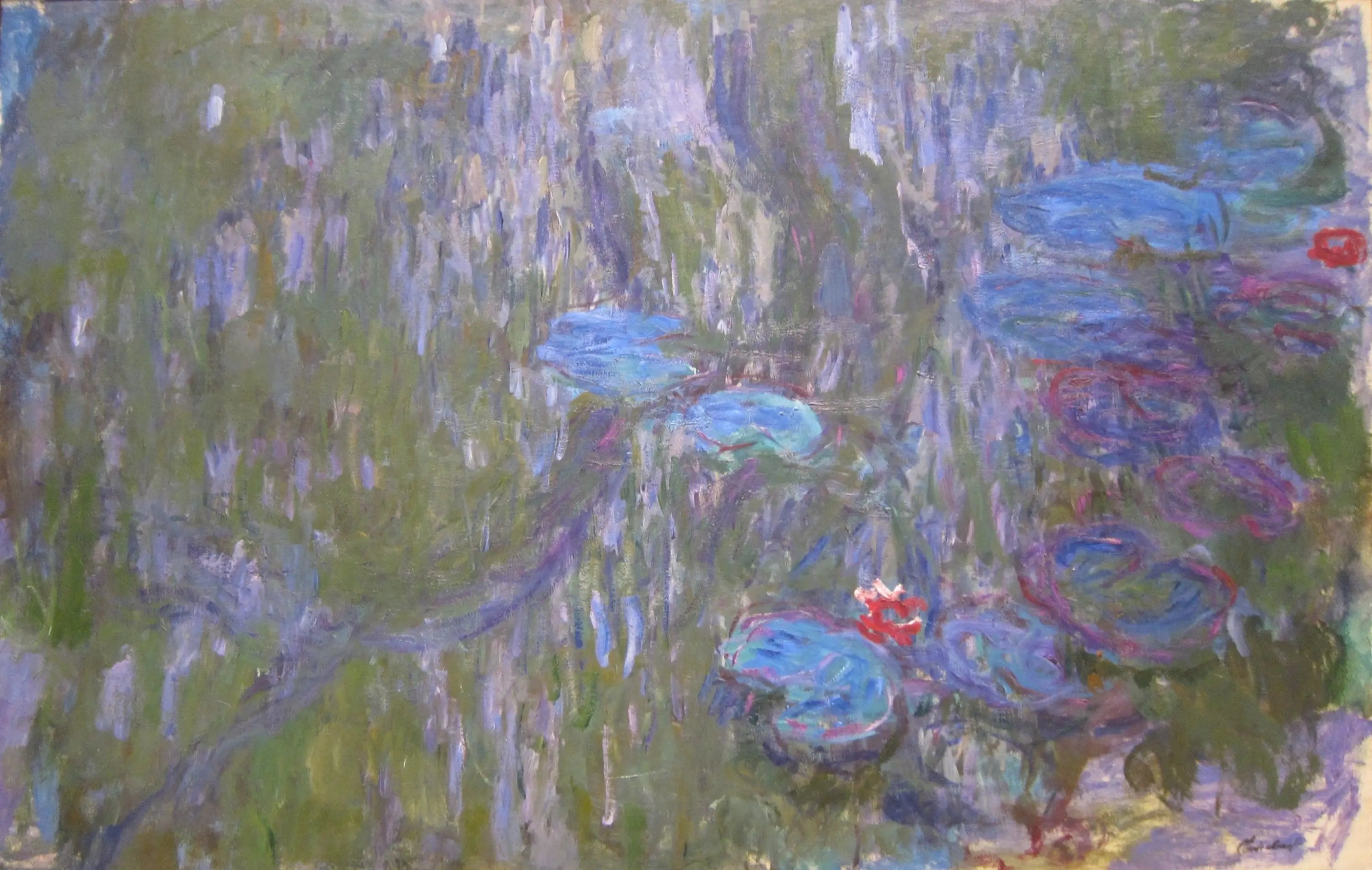 Les lilyes d'eau, les réflexions des saules pleurantes - Claude Monet image 1 copie de tableau peinte à la main
