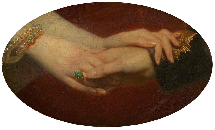 The Tied Hands of Queen Victoria (1819-1901) and Prince Albert (1819-1861) - Franz Xaver Winterhalter