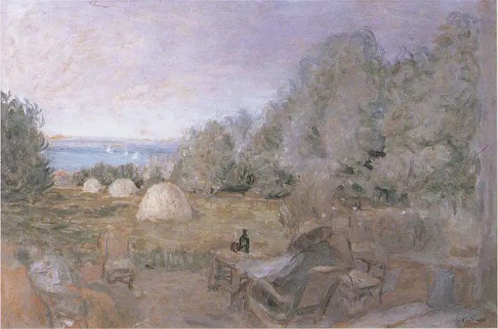 The millstones at the Jardin des Étincelles in Criqueboeuf - Édouard Vuillard