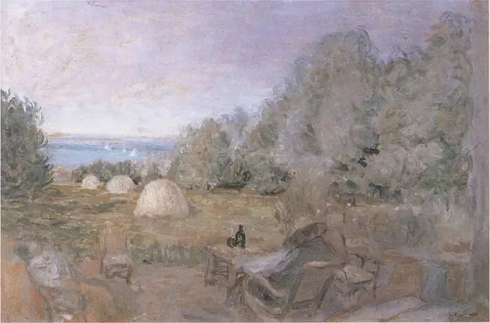 The millstones at the Jardin des Étincelles in Criqueboeuf - Édouard Vuillard