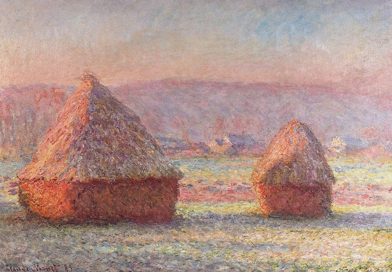 The Haystacks, Effect of White Frost - Claude Monet