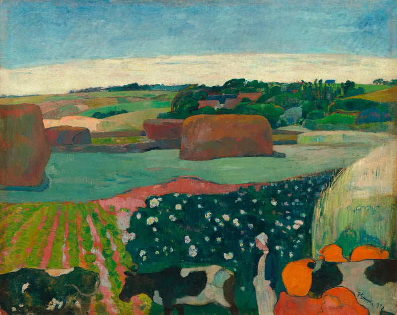 The Haystacks or The Potato Field - Paul Gauguin