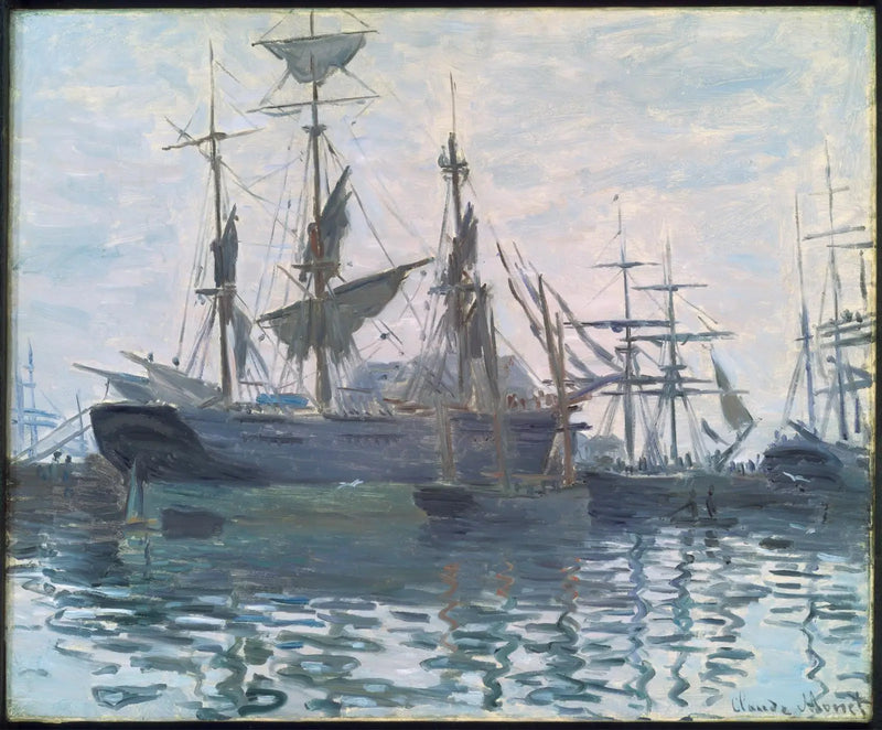 Ships in a Port - Claude Monet