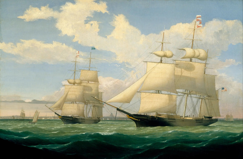 The ships « Winged Arrow » and « Southern Cross » in Boston harbor - Fitz Henry Lane