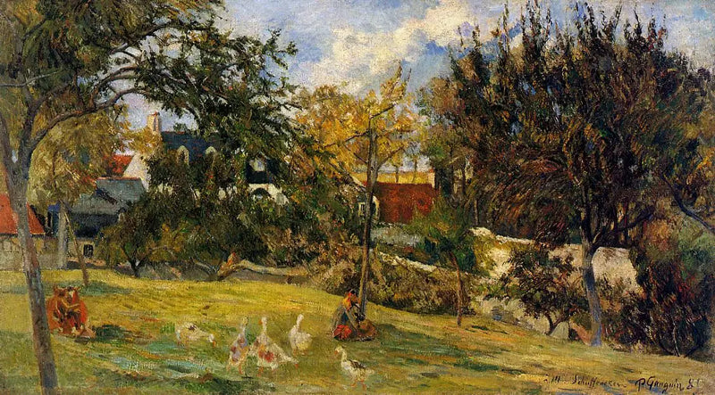 The Geese in the Meadow, or Farm in Normandy - Paul Gauguin