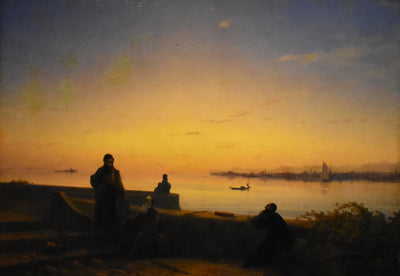 Les Pères mékhitaristes sur l’île San Lazzaro. Venise - Ivan Aïvazovski - Alpha Reproduction