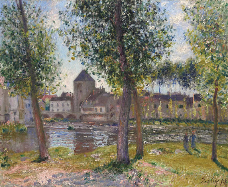 Poplars at Moret-sur-Loing, August Afternoon - Alfred Sisley