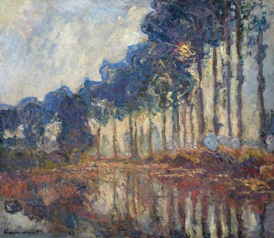 Poplars, autumn - Claude Monet