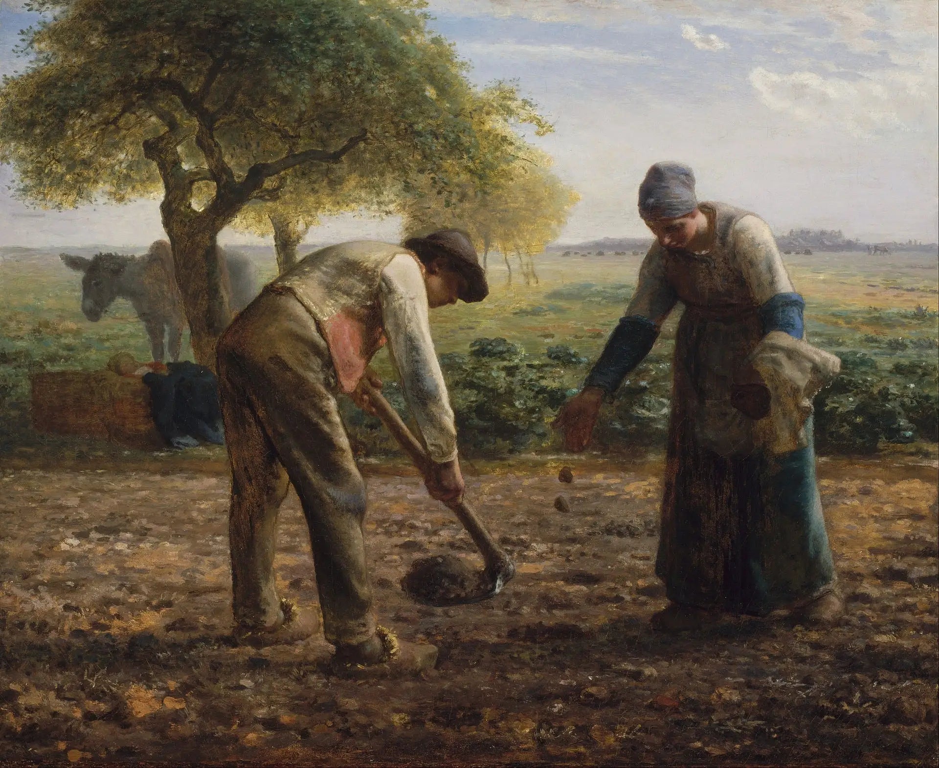 les planteurs de pommes de terre - Jean-François Millet - Alpha Reproduction