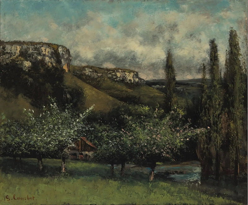The apple trees of Father Courbet in Ornans - Gustave Courbet