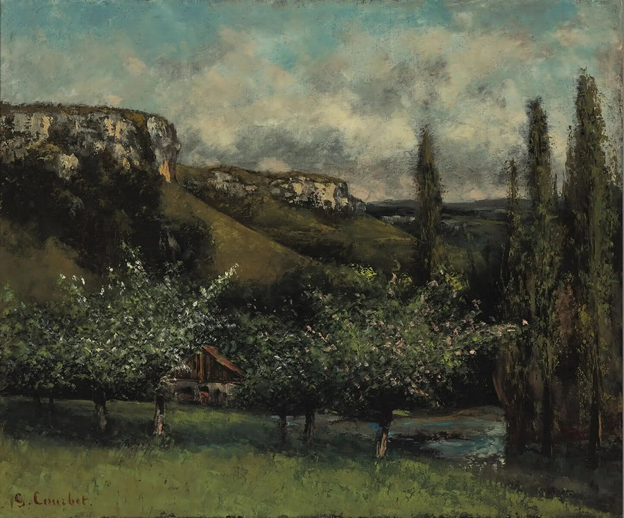 The apple trees of Father Courbet in Ornans - Gustave Courbet